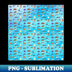 fish pattern - png transparent digital download file for sublimation - stunning sublimation graphics