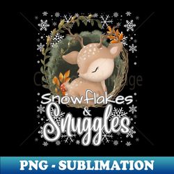 Snowflakes and Snuggles Cute Winter Graphic - Professional Sublimation Digital Download - Unlock Vibrant Sublimation Designs