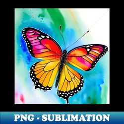 Gorgeous colourful butterfly Watercolour painting effect 3 - Decorative Sublimation PNG File - Transform Your Sublimation Creations