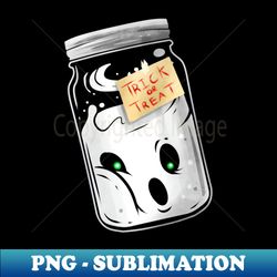 Trick Or Treat Spirit Ghost In Jar Halloween - Modern Sublimation PNG File - Enhance Your Apparel with Stunning Detail