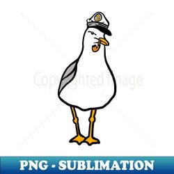 A boating captain seagull - Retro PNG Sublimation Digital Download - Perfect for Sublimation Art