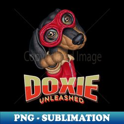 Dachshund Unleashed - Retro PNG Sublimation Digital Download - Fashionable and Fearless