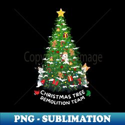 Christmas Cat Demolition Team - Retro PNG Sublimation Digital Download - Enhance Your Apparel with Stunning Detail