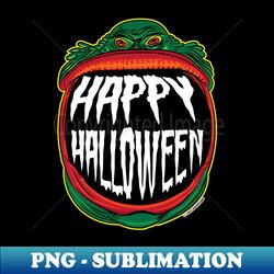 Creature from the Black Lagoon Happy Halloween Grin - PNG Transparent Sublimation File - Perfect for Creative Projects