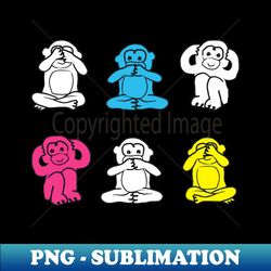 colorful monkey pattern - unique sublimation png download - instantly transform your sublimation projects
