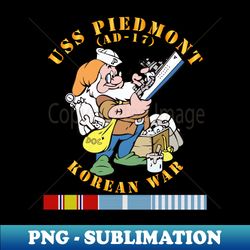 USS Piedmont AD-17 w KOREA SVC - Korean War - Exclusive Sublimation Digital File - Unlock Vibrant Sublimation Designs