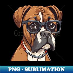boxer wearing glasses boxer dog boxer mom boxer dad boxer lover gift for dog lover gift for boxer owner cute boxer dog nerdy boxer dog - special edition sublimation png file - defying the norms