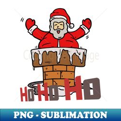 Stuck Santa Claus on Top - Artistic Sublimation Digital File - Perfect for Sublimation Art
