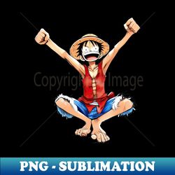 Monkey D Luffy - One Piece - PNG Transparent Digital Download File for Sublimation - Stunning Sublimation Graphics