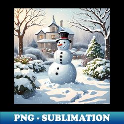 Snowy Holiday Greetings - Trendy Sublimation Digital Download - Bold & Eye-catching