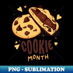 National Cookie Month  October - PNG Transparent Sublimation Design - Enhance Your Apparel with Stunning Detail