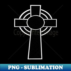 Ornamental Celtic High Cross Decorative Knotwork Black and White - Digital Sublimation Download File - Perfect for Sublimation Mastery