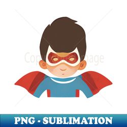 Kid superhero with mask and cape - Sublimation-Ready PNG File - Add a Festive Touch to Every Day