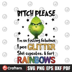 Bitch Please Im So Fucking Fabulous Grinchmas PNG File