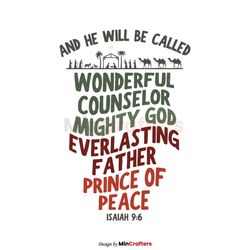 Retro Religious Christmas He Will Be Called SVG Download