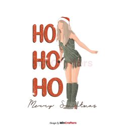 Cute Ho Ho Ho Merry Christmas PNG Sublimation Digital