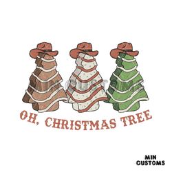Oh Christmas Tree Western Tree Cake SVG Cricut File