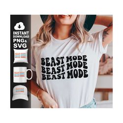 Beast mode Svg Png, Gym svg, Gym Fan Lover, Sport mom, Wavy Stacked style, For Cutting, Shirt etc.