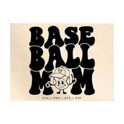 baseball mom png svg, baseball mama svg png, retro baseball funny design, baseball sublimation cut file, baseball vibes retro png svg