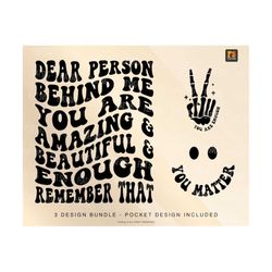 Dear Person Behind Me Svg, Enough Quote Png Svg, Strong Women Png Svg, Christian Quote, Motivational Svg Png Sublimation Cut File