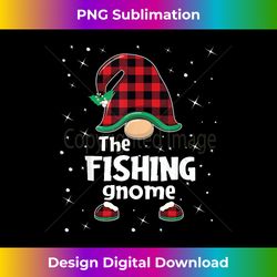 Fishing Gnome Buffalo Plaid Matching Christmas Pa - Crafted Sublimation Digital Download - Chic, Bold, and Uncompromising