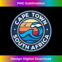 Cape Town South Africa Vintage Nautical Waves Design Long Slee - Innovative PNG Sublimation Design - Tailor-Made for Sublimation Craftsmanship