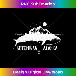 Ketchikan Alaska Whale Mountains Long Slee - Sublimation-Optimized PNG File - Rapidly Innovate Your Artistic Vision