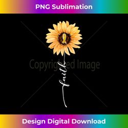 Faith Sunflower Yellow Ribbon Childhood Cancer Aware - Sublimation-Optimized PNG File - Spark Your Artistic Genius
