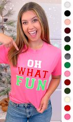 soft ideal chenille oh what fun graphic t-shirt