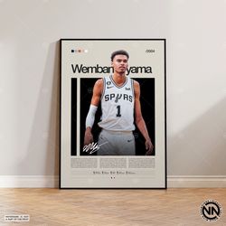Victor Wembanyama Poster, San Antonio Spurs, NBA Poster, Sports Poster, Modern Sports Art, NBA Draft, Basketball Gift, S
