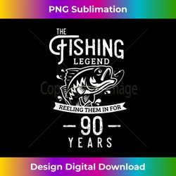 Fishing Legend 90 Years Old Birthday Gift for Fisherm - Bohemian Sublimation Digital Download - Elevate Your Style with Intricate Details
