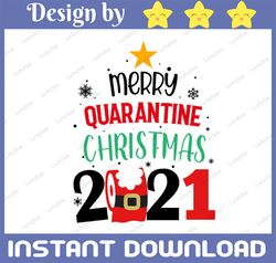 Merry Quarantine Christmas 2021 SVG, San-ta with Face Mask 2021 SVG, Christmas Quarantine Tree SVG, Cricut, Clipart, Cut