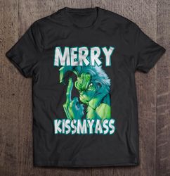Merry Kissmyass Funny Grinch Christmas Sweater Gift Top