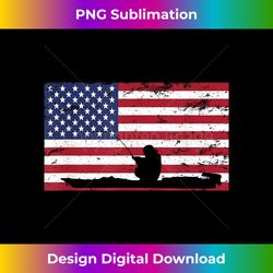 Kayak Fishing American Flag S - Sleek Sublimation PNG Download - Tailor-Made for Sublimation Craftsmanship