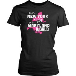 New York T-Shirt Design &8211 New York Girl Maryland World