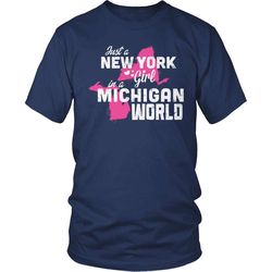 New York T-Shirt Design &8211 New York Girl Michigan World