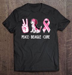 peace cure beagle breast cancer awareness gifts Shirt
