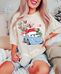 Vintage Disney Cars Balloons Christmas Shirt, All Characters Disney Cars Christmas, Matching Xmas Disney Pixar Car