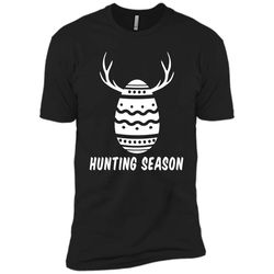 Hunting Season Cute Easter T-Shirt With Easter Egg Antlers Next Level Premium Short Sleeve Tee