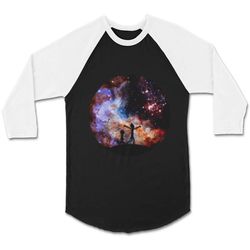 Rick And Morty In Space Hubble Graphic Gift For Him CPY Unisex 3/4 Sleeve Baseball Tee T-Shirt