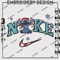 Nike Stitch Embroidery Files, Christmas Elf Stitch Embroidery Design, Santa Stitch, Christmas Machine Embroidery Design