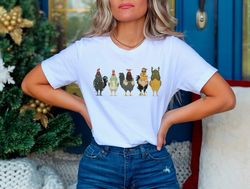 Christmas Light Chicken Shirt, Chicken T-Shirt For Women, Funny Farmer Christmas Gift, Animal Lover Shirt, Chicken Gifts