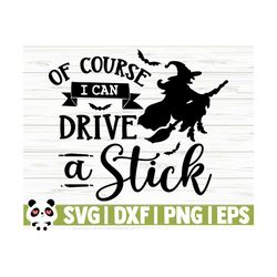 Of Course I Can Drive A Stick Halloween Quote Svg, Halloween Svg, October Svg, Holiday Svg, Horror Svg, Halloween Shirt Svg, Halloween Decor