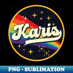 Karis  Rainbow In Space Vintage Style - Unique Sublimation PNG Download - Capture Imagination with Every Detail