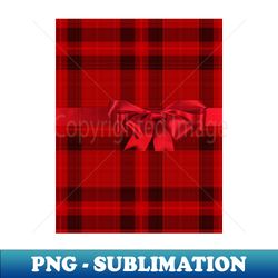 Black and Red Plaid Christmas Present - Instant PNG Sublimation Download - Defying the Norms