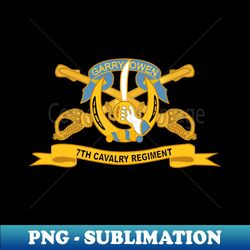 7th Cavalry Regiment w Br - Ribbon - Unique Sublimation PNG Download - Transform Your Sublimation Creations