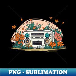 retro boombox nostalgia for the 80s - creative sublimation png download - bold & eye-catching