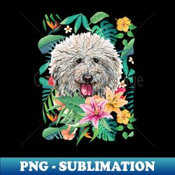 Tropical Puli Dog - Instant Sublimation Digital Download - Add a Festive Touch to Every Day