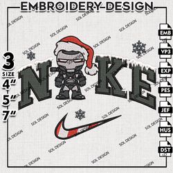 Nike War Machine Embroidery Files, Christmas War Machine Embroidery Design, War Machine, Machine Embroidery Design