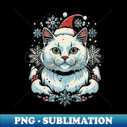 merry christmas with this cute cat - High-Quality PNG Sublimation Download - Vibrant and Eye-Catching Typography